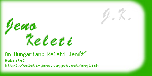 jeno keleti business card